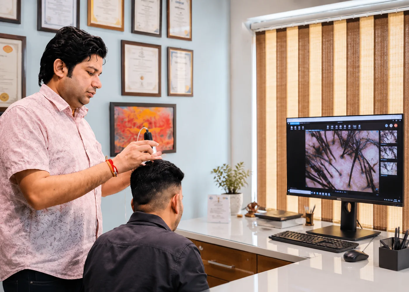Trichology consultation at Aura Cure Clinic