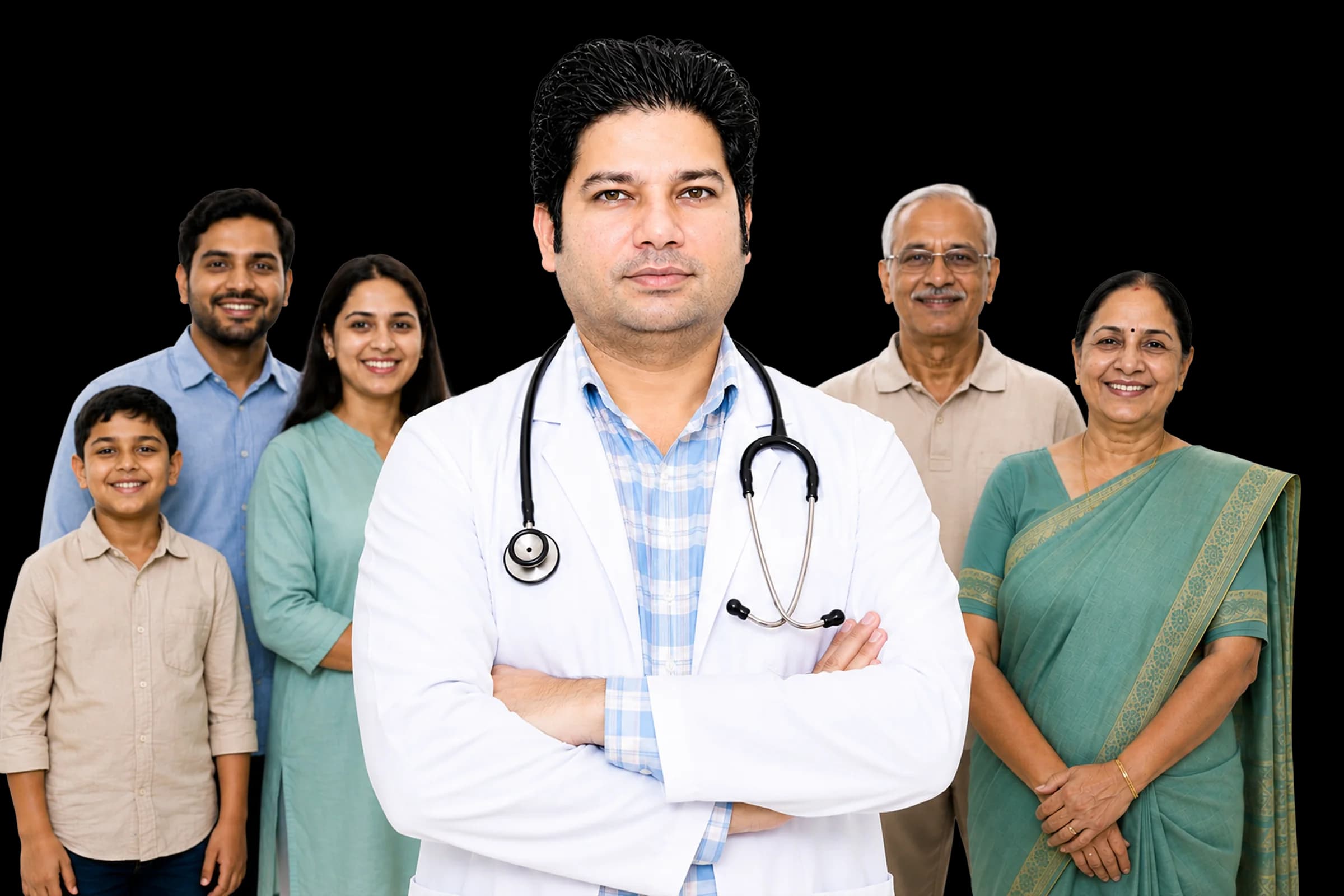 Dr. Nitin Sharma and team at Aura Cure Clinic