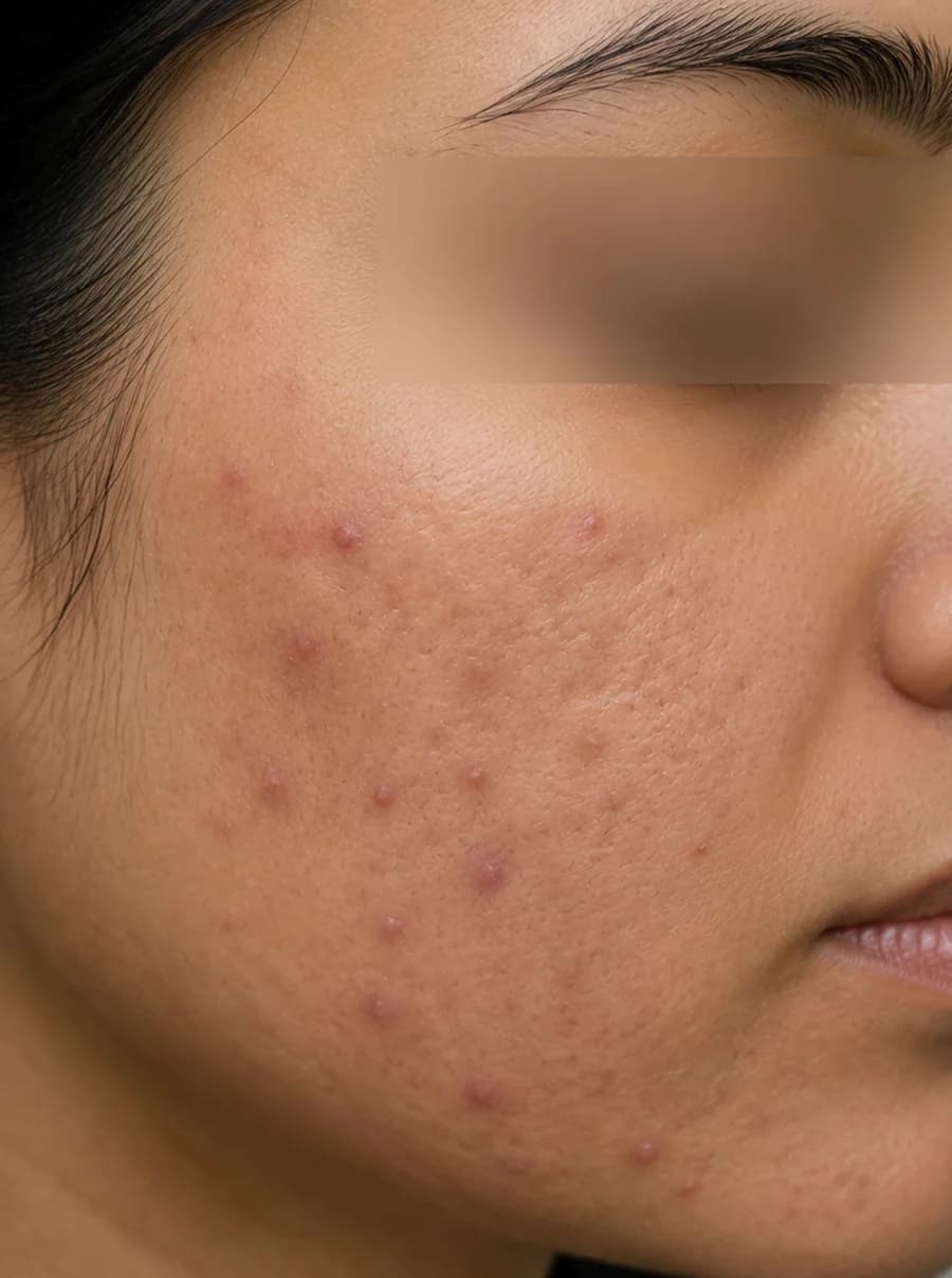 Acne & Acne Marks before treatment